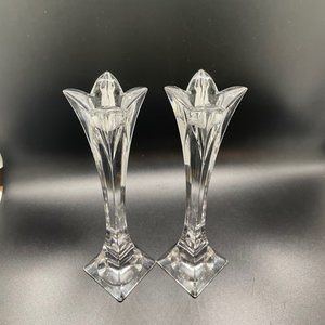 Bleikristall Vintage Germany 24% Lead Crystal Tall Taper Candle Holder